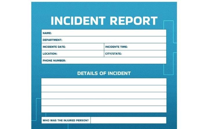 how to make an incident report template