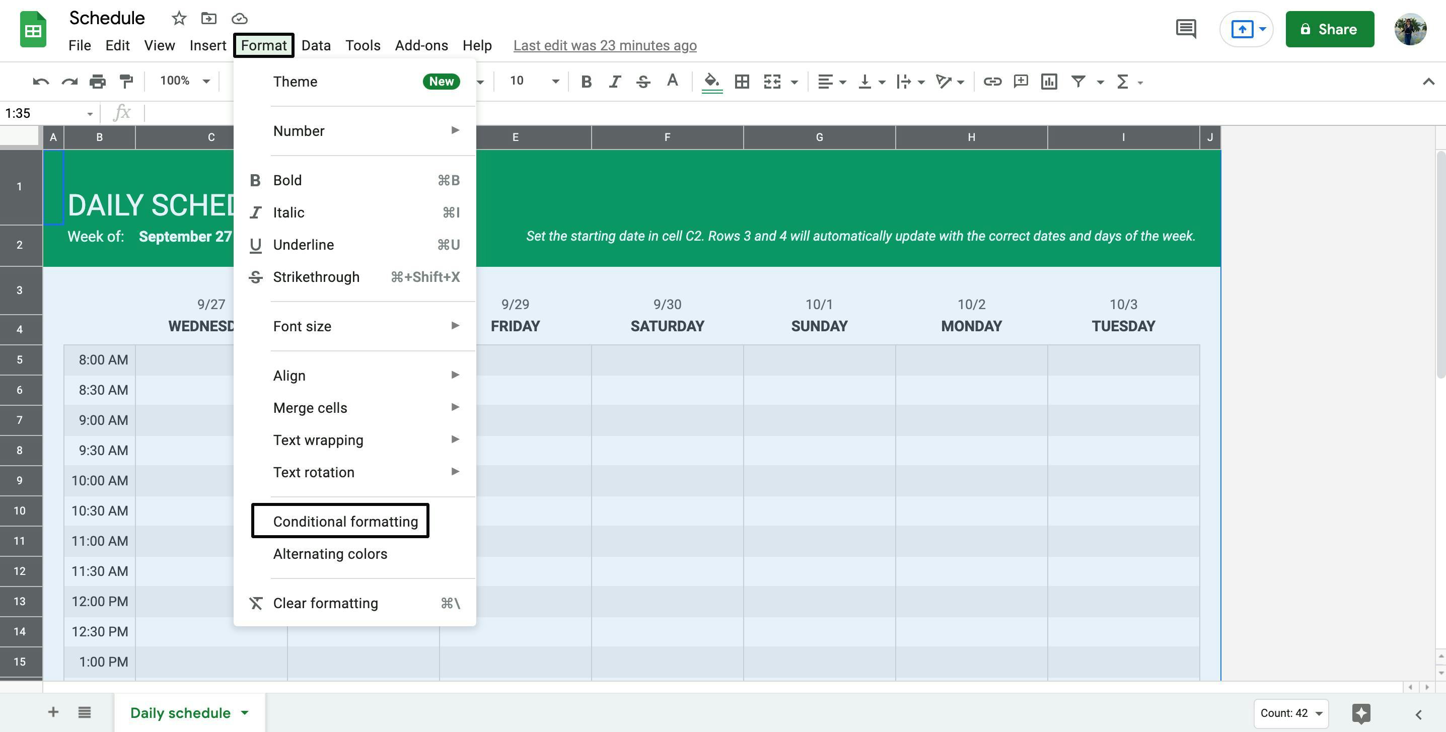 how-to-make-a-schedule-daily-planner-in-google-sheets-friday-app