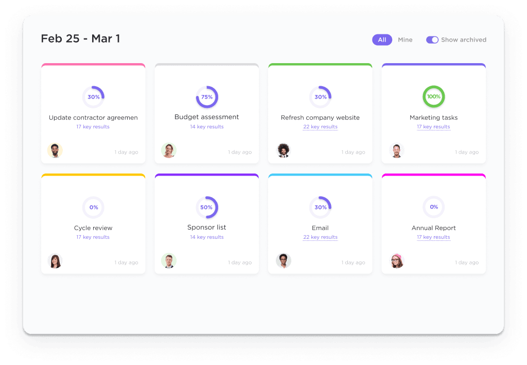 ClickUp goal management software